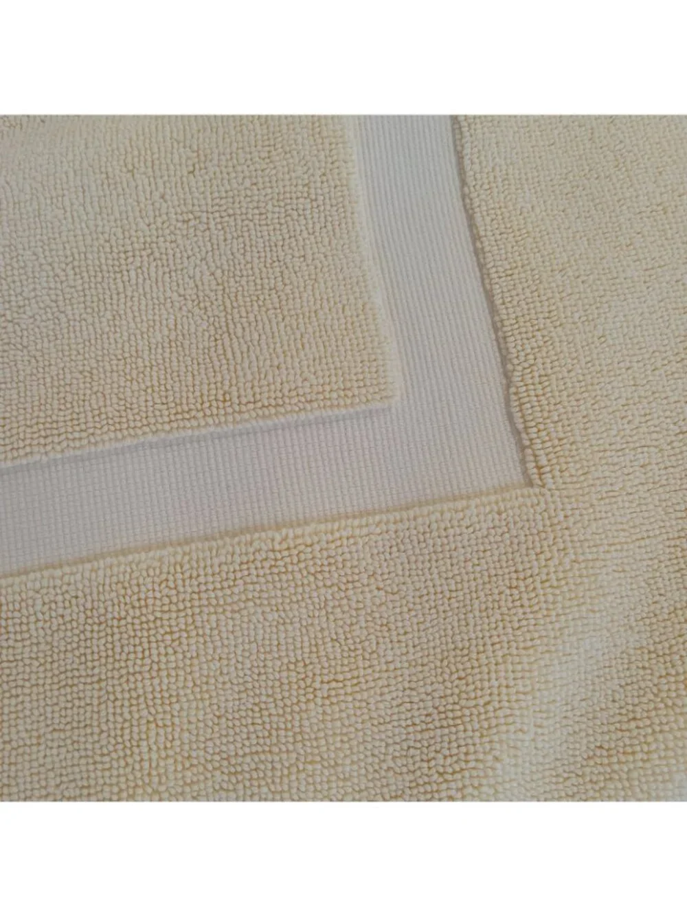 Restoration Hardware Yellow Bath Mat 20x30 Cotton Terry Reversible Bath Rug